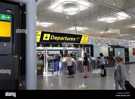 departures area london stansted airport essex, england uk Stock Photo ...