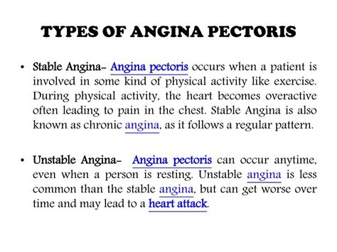 PPT - Angina pectoris : causes, symptoms, diagnosis and treatment ...