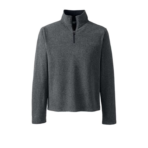 Lands' End - Lands' End Men's Fleece Quarter Zip Pullover Sweatshirt ...