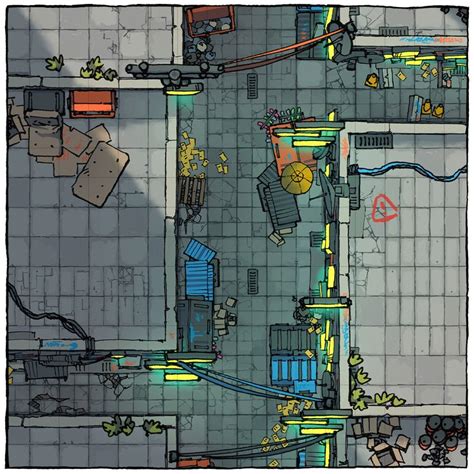 200+ Cyberpunk City Map Assets & Battle Maps from 2-Minute Tabletop | Tabletop rpg maps, City ...