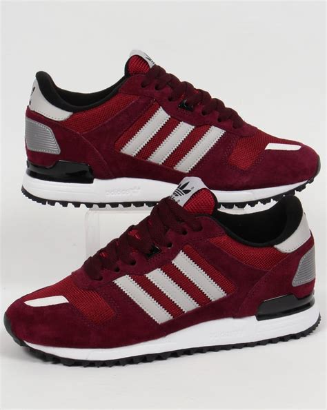 Adidas ZX 700 Trainers Burgundy/Grey/Black,originals,shoes,sneakers,runner