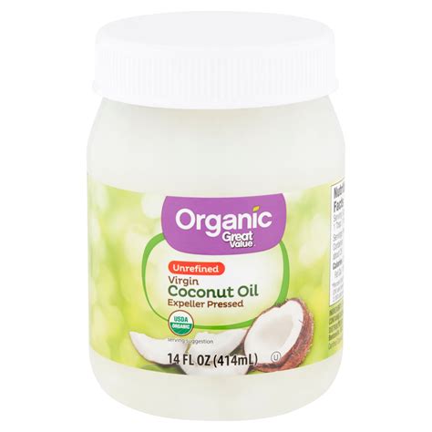 Great Value Organic Unrefined Virgin Coconut Oil, 14 fl oz - Walmart ...