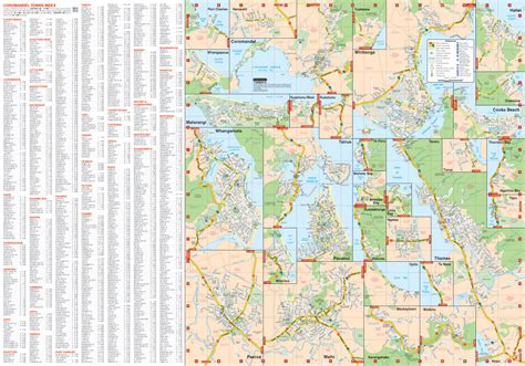 Kiwimaps Coromandel Towns map