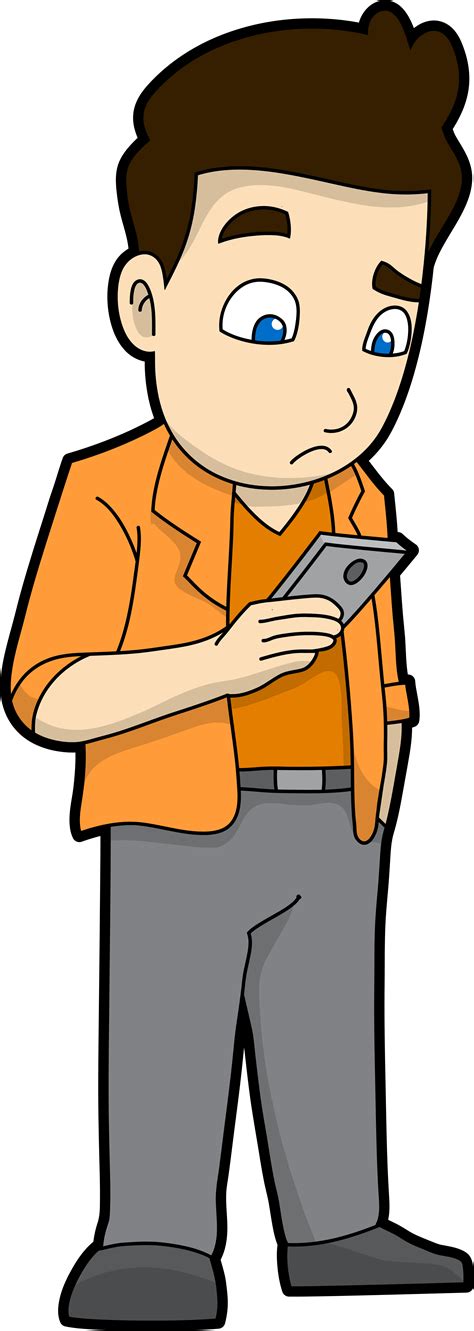 Sad Man Cartoon Transparent - It is a very clean transparent background ...