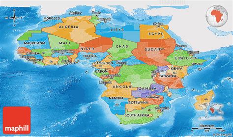 Physical Panoramic Map Of Africa Single Color Outside - vrogue.co