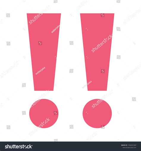 Double Exclamation Mark Stock Vector (Royalty Free) 1306361809 | Shutterstock