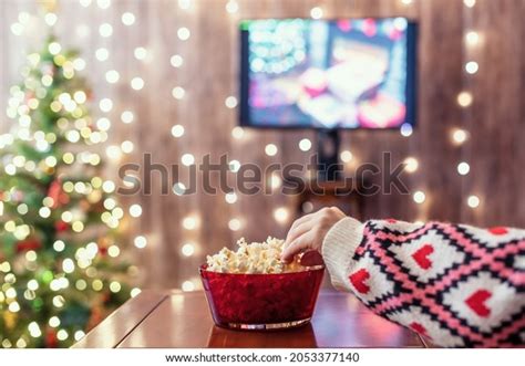 Christmas Eve Alone Woman Watching Tv Stock Photo 2053377140 | Shutterstock