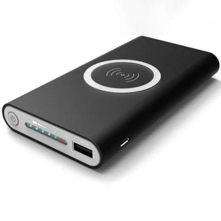 Wireless Power Bank/Fast Charger 2.1A - 10000mAh - Black