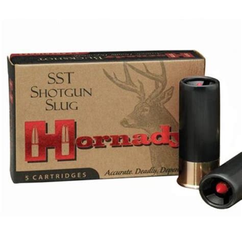 Hornady 12 Gauge SST Slug Ammunition, 5 Rounds, 2.75" 300 Grain FTX Sabot, 2000fps