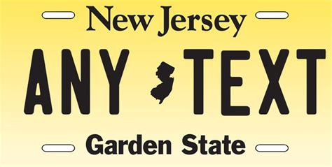 New Jersey License Plate Personalized Custom ADD YOUR TEXT #Interesting | License plate ...