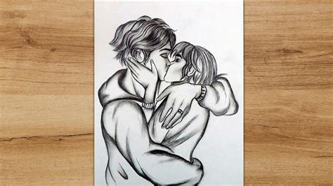 Couples Kissing Drawing