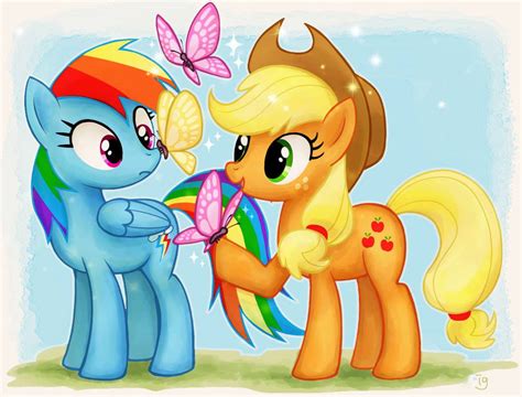 Applejack y rainbow dash las mejores amigas pony