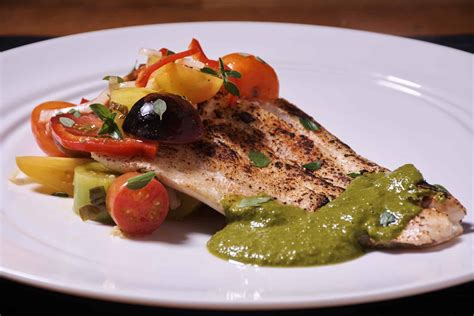 Sous Vide Halibut with Chimichurri and Tomato Salad Recipes