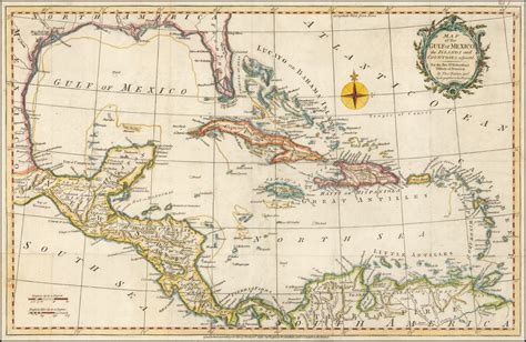 Map of the Gulf of Mexico, the Islands and Countries Adjacent ...