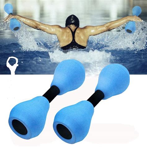 Aquatic Exercise Dumbells Water Aerobic Exercise Foam Dumbbell Pool Resistance for Adults and ...