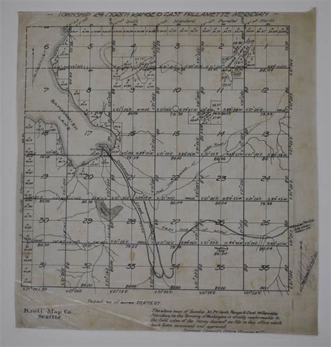 Issaquah, Washington Township Map circa 1890s - Kroll Antique Maps