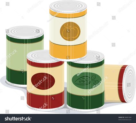 Vector Illustration Canned Goods Stock Vector 38681698 - Shutterstock