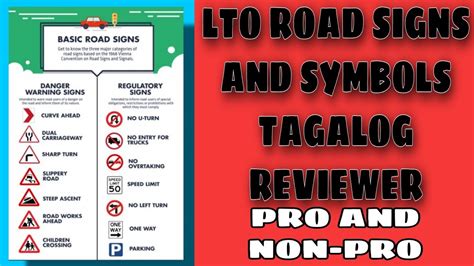 LTO Road Signs and Symbols Tagalog Reviewer @AvicYT - YouTube