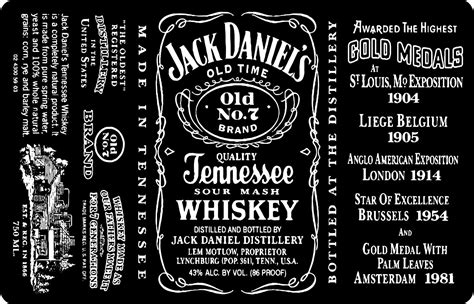 Jack Daniels Whiskey Label Template