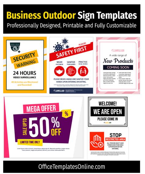 6+ Useful Free Outdoor Sign Templates for MS Word