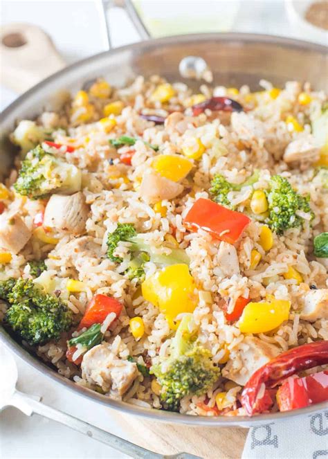 Chicken and Vegetable Brown Rice Recipe | The Flavours of Kitchen