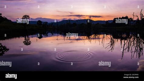 sunset and Water reflection Stock Photo - Alamy