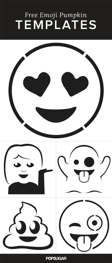 Emoji Easy Pumpkin Carving Stencils