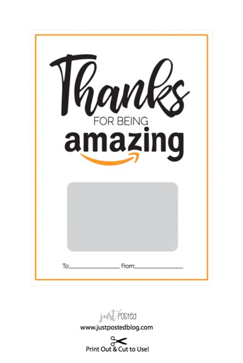 Free Printable For an Amazon Gift Card – Just Posted