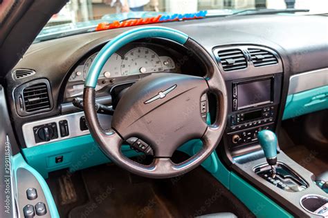 Interior design of Ford Thunderbird classic car Stock Photo | Adobe Stock