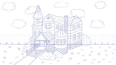 Gothic House Exterior Background Art on Behance