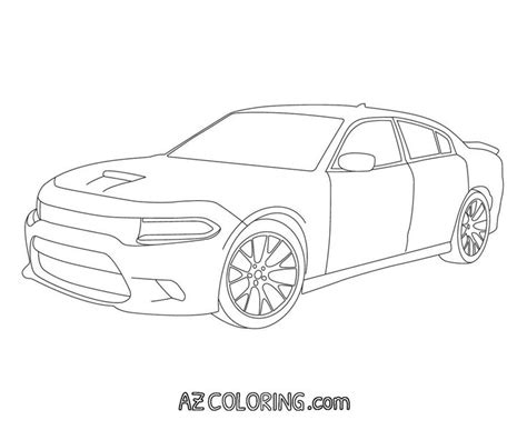 Dodge Charger Hellcat Coloring Pages