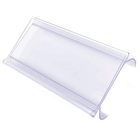 Wire Shelving Label Holder, Clear Plastic Clip On Ticket Holder with ...