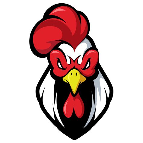 Chicken rooster head mascot design logo vector 16588219 Vector Art at ...