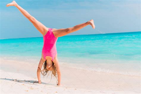 Cartwheel On The Beach - Stock Photos | Motion Array