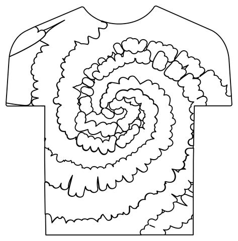 Tie Dye T Shirt Coloring Page. Free Printable Coloring Page - Coloring Home