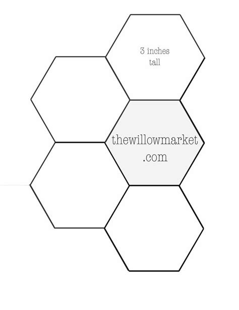 Hexagon Templates for Sewing a Hexie Quilt – 2 Inch, 2 1/2 Inch, and Three Inch Patterns | Hexie ...