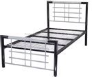 Atlanta Silver And Black Metal Bed Frame - Metal Beds - 4ft6 Double