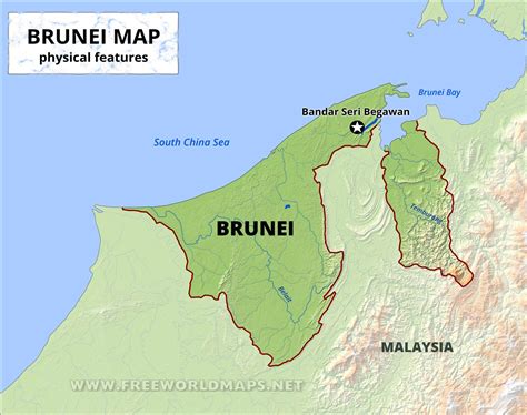 Brunei Physical Map