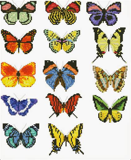 Butterfly Collection - Counted cross stitch patterns and charts