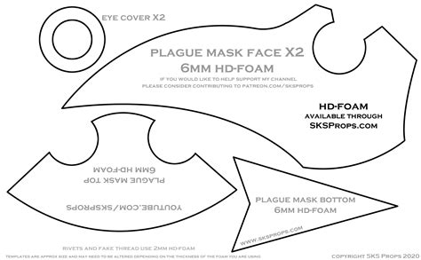 Eva Foam Mask Template Free - Printable Templates