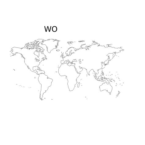 Printable Blank World Map Outline Transparent Png Map - vrogue.co