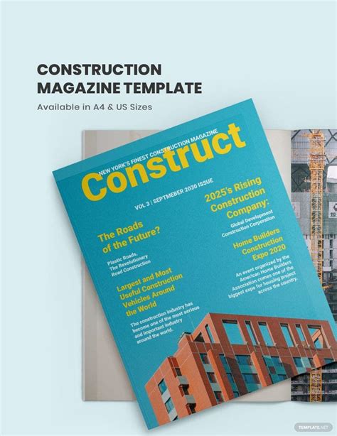 Construction Magazine Template in Publisher, Pages, Word, InDesign - Download | Template.net