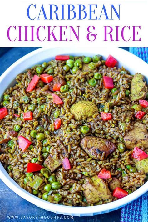 Caribbean Chicken and Rice Recipe Recipe - Savory Thoughts