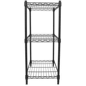 small adjustable 3 shelf storage metal wire shelving unit with leveling ...