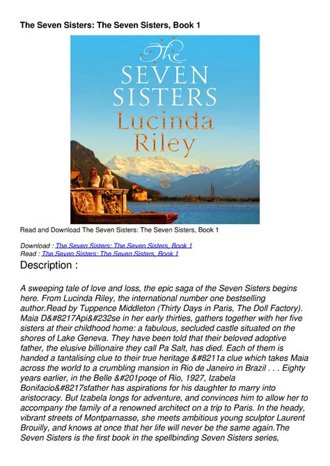 get [PDF] Download The Seven Sisters: The Seven Sisters, Book 1 - The ...