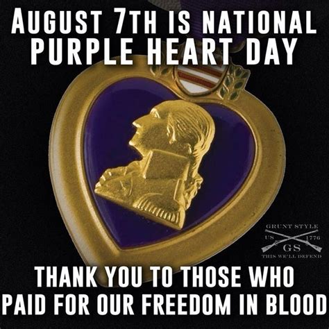 National Purple Heart day | Purple heart day, Purple heart recipients ...