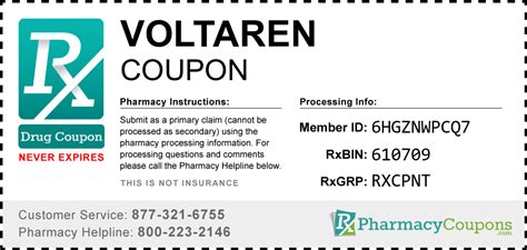 Voltaren Coupon - Pharmacy Discounts Up To 80%