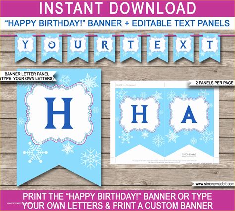 Free Printable Happy Birthday Banner Templates Of Happy Birthday Banner ...