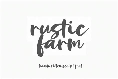 Rustic Farm - Farmhouse Script Font - So Fontsy