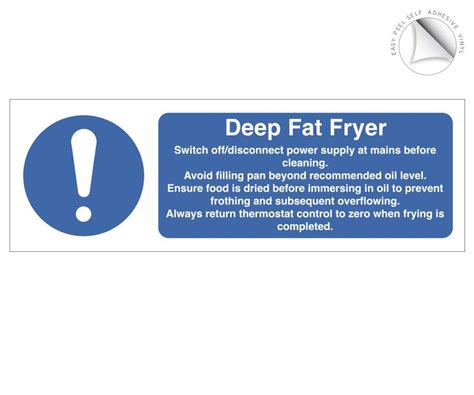 Deep fat fryer catering equipment safety notice - JC Catering And Bar ...